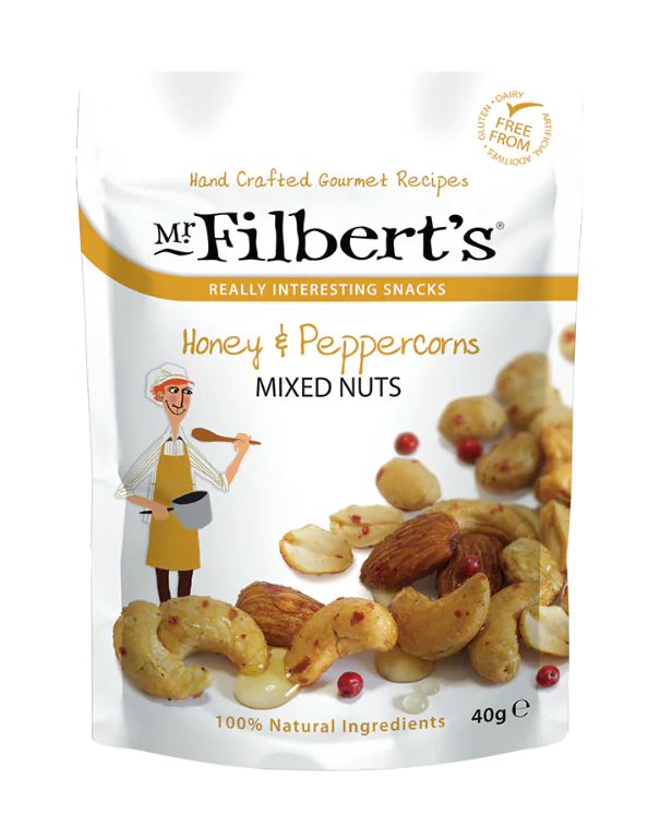 Mr Filbert’s prémium Mézes borsos snack mix 40 g