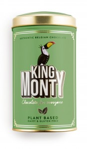 King Monty Classic Cacao Hazelnut Crunch - csokoládé pálcikák fém díszdobozban