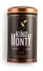 King Monty Pure Darkness Sunny Orange - csokoládé pálcikák fém díszdobozban