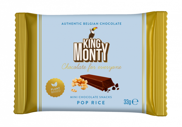 King Monty Classic Cacao Pop Rice - mini táblás csokoládé