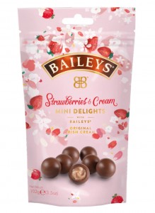 Baileys Chocolate Mini Delights - Baileys likőrös epres trüffelkrémmel töltött csokoládé golyók 102g