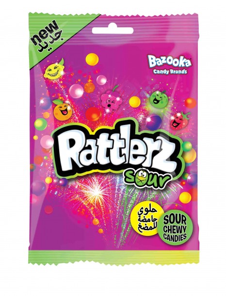 BAZOOKA Rattlerz olvadós cukorka savanyú 120g