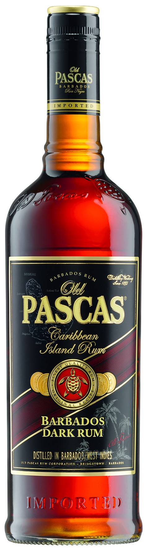 Old Pascas Dark Barbados rum 0,7 l