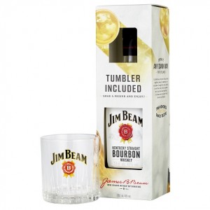 Jim Beam White whiskey 0,7l +1pohár díszdobozban