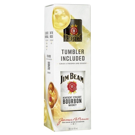Jim Beam White whiskey 0,7l +1pohár díszdobozban