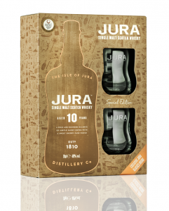 Jura 10 éves whisky + 2 pohár díszdobozban