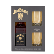 Jim Beam Black Label whiskey+2 pohár Díszdobozban (0.7l) 45%