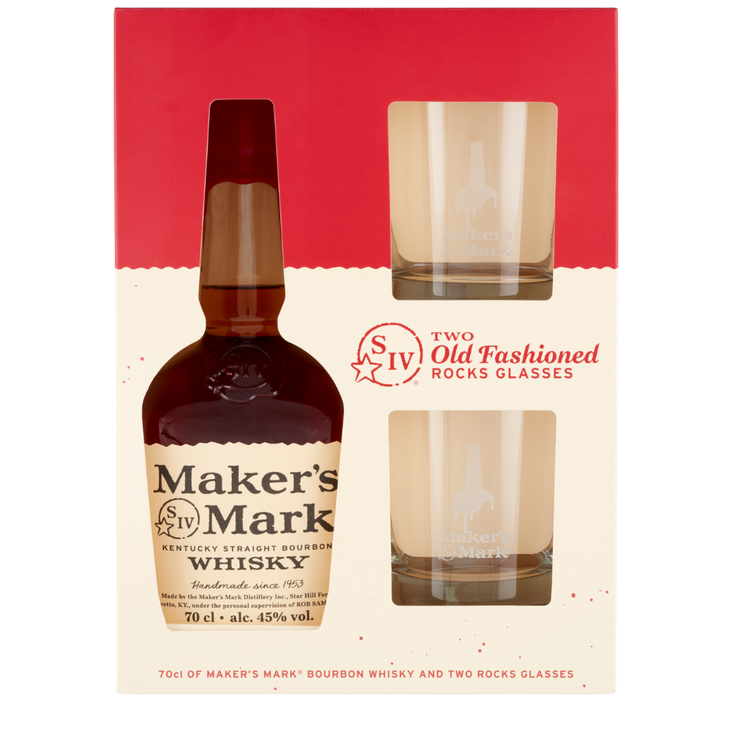 Maker's Mark whisky+2 pohár Díszdobozban (0.7l) 45%