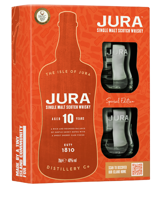 Jura 10 yo+2pohár Díszdobozban (0.7l) 40%