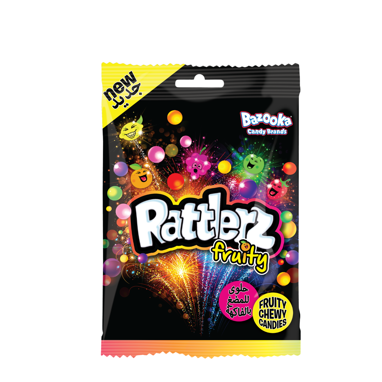 Tops BAZOOKA Rattlerz Sweet (olvadós cukorka gyümölcsös) 120g