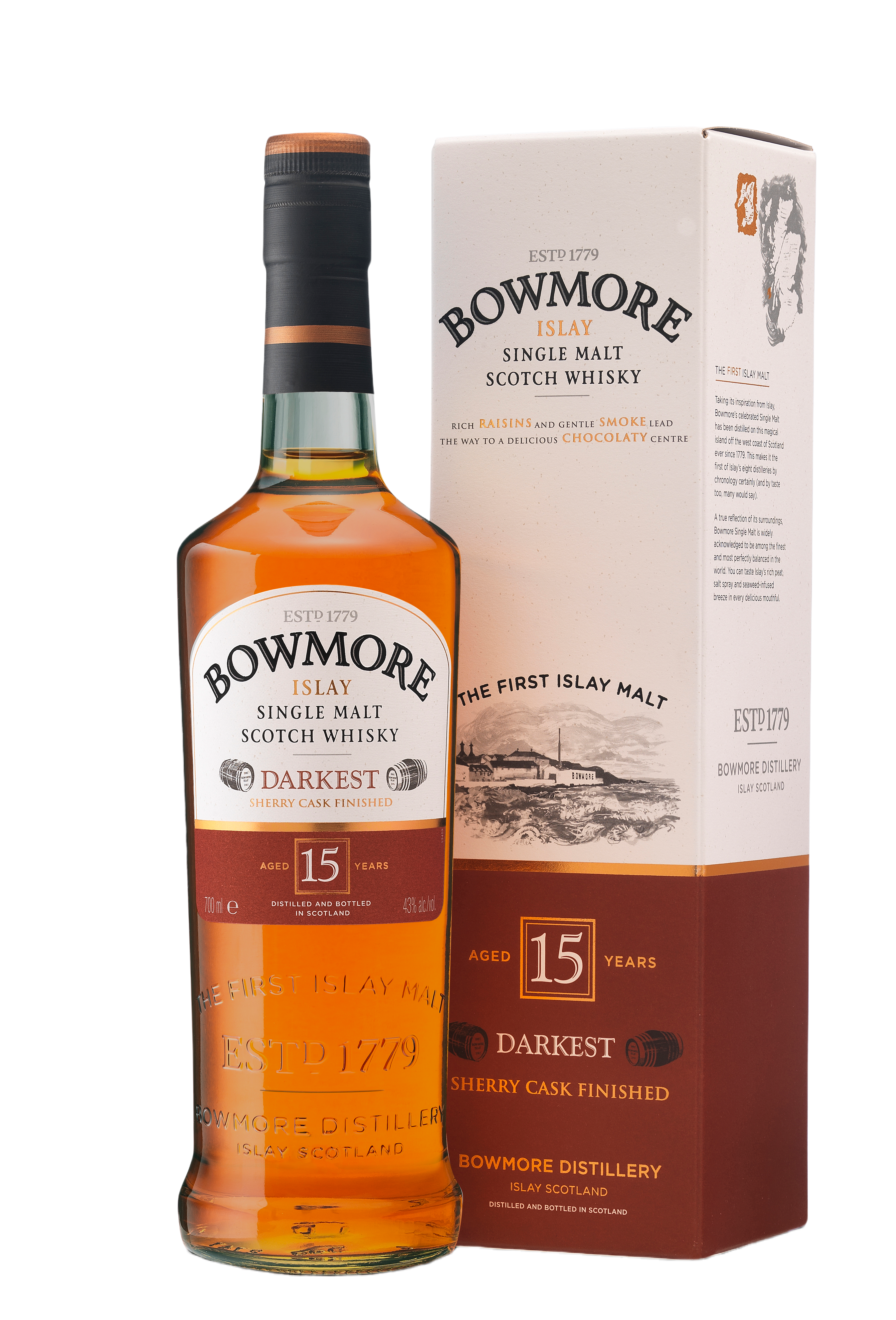 Bowmore 15 yo Díszdobozban (0.7l) 43%