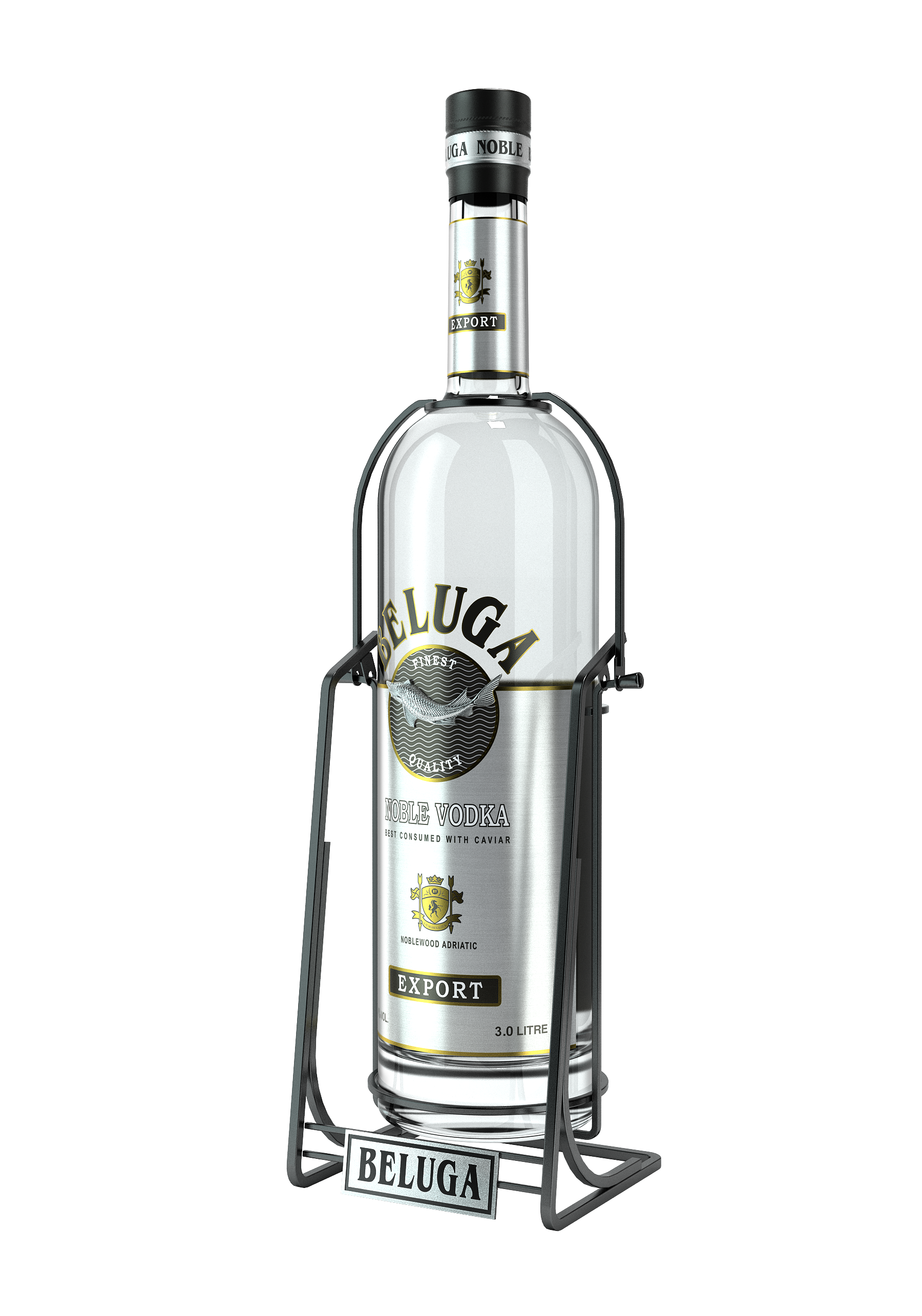 Beluga Noble Vodka+állvány (3l) 40%