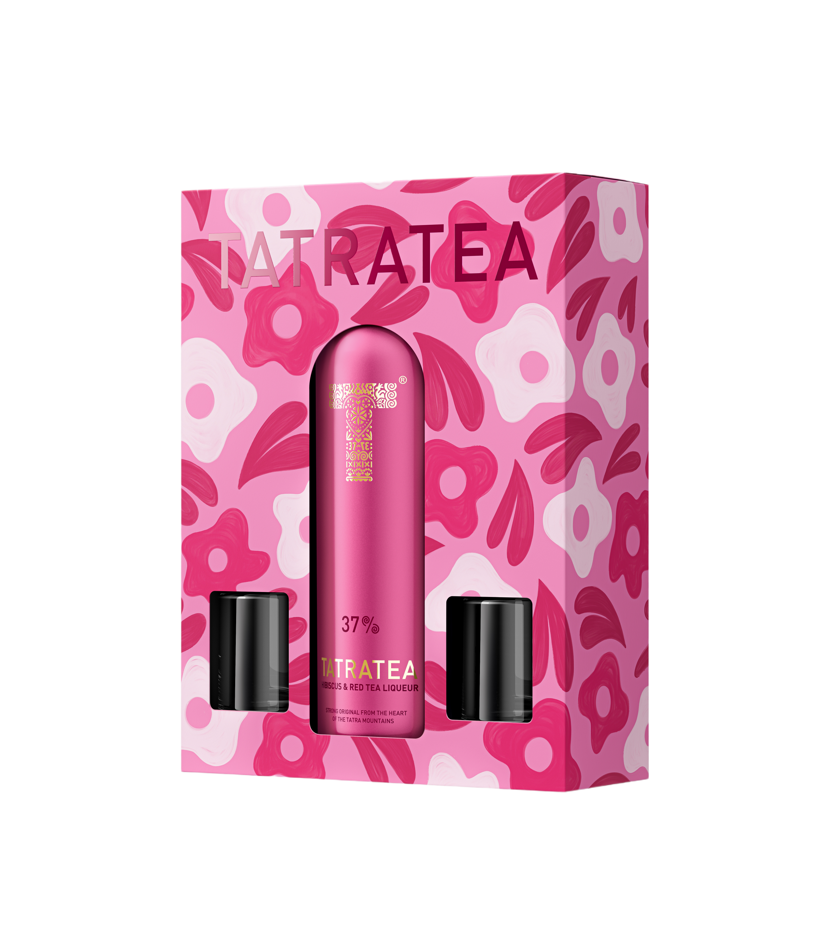 TATRATEA 37% Hibiszkus & Vörös Tea Likőr + 2 pohár (0.7l)